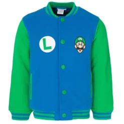 SUPER MARIO Nintendo Mario Luigi Zip Up Varsity Bomber Jacket Little Kid To Big Kid -Kids Clothing Store GUEST 0095838d f009 4de1 b69b 4a82a92cda7d
