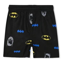 Warner Bros Boy's Justice League Superhero Print Quick Dry Swim Shorts For Toddler