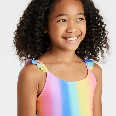 Girls' Daydream Ombre One Piece Swimsuit - Cat & Jack™ 3 Girls' Daydream Ombre One Piece Swimsuit - Cat & Jack™