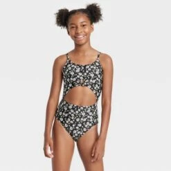Girls' Daisy Bloom Floral Print One Piece Swimsuit - Art Class™ -Kids Clothing Store GUEST 01140f64 0ab9 46ef 98f2 8c96f5ba21d9