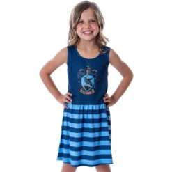 Harry Potter Girls All Houses Crest Logo Tank Stripe Accent Pajama Nightgown -Kids Clothing Store GUEST 011ee2bc 9896 4dc8 ad7f 811127e289d7