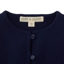 Hope & Henry Girls' Cropped Curved Hem Cardigan, Infant