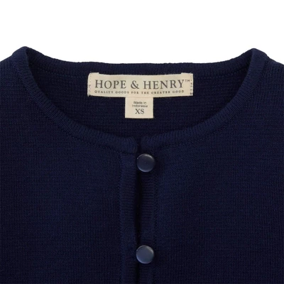 Hope & Henry Girls' Cropped Curved Hem Cardigan, Infant 3 Hope & Henry Girls' Cropped Curved Hem Cardigan, Infant
