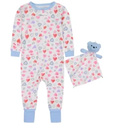 Sleep On It Infant Girls Scribble Hearts Zip-Front Coverall Pajama -Kids Clothing Store GUEST 05963fec b2c5 4aac 90b4 fa4266e83f9a