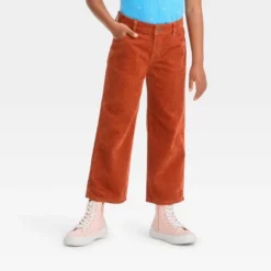 Girls' Wide Leg Corduroy Crop Pants - Cat & Jack™ Orange -Kids Clothing Store GUEST 067239fc b548 4769 ad25 dd44aaf76c0b