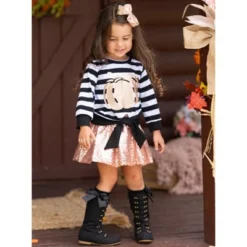 Girls Harvest Sparkle Sequin Tutu Skirt Set - Mia Belle Girls -Kids Clothing Store GUEST 070753cb f8a0 49d9 a0c8 c4d51c2788ad
