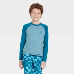 Boys' Wave Long Sleeve Rash Guard Swim Shirt - Art Class™ Dark Blue -Kids Clothing Store GUEST 0745dc2a 6194 4b73 98fe 1950da944445