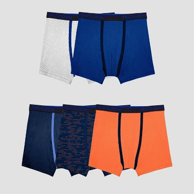 Fruit Of The Loom Boys' 5pk Printed Breathable Micro Mesh Boxer Briefs - Colors May Vary 5 Fruit Of The Loom Boys' 5pk Printed Breathable Micro Mesh Boxer Briefs - Colors May Vary - Image 3