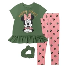 Disney Minnie Mouse Princess Frozen Little Mermaid T-Shirt Leggings And Scrunchie 3 Piece Outfit Set Infant To Big Kid -Kids Clothing Store GUEST 0b4bbefa 4871 48be a573 6c070f178ece