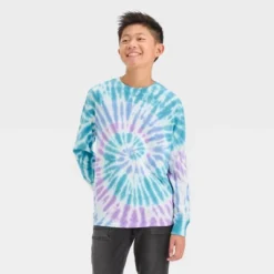 Boys' Swirl Tie-Dye Long Sleeve Graphic T-Shirt - Art Class™ Purple/Green/White -Kids Clothing Store GUEST 0cb08497 d9ec 4069 ad5d b6ef87061c56