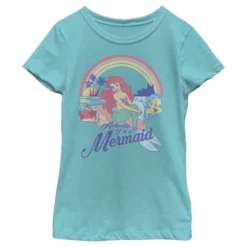 Disney Girl's The Little Mermaid Ariel Actually I'm A Mermaid Rainbow T-Shirt 7 Disney Girl's The Little Mermaid Ariel Actually I'm A Mermaid Rainbow T-Shirt -Kids Clothing Store GUEST 0d898b22 a913 4eb8 b178 42dc9ea867bd