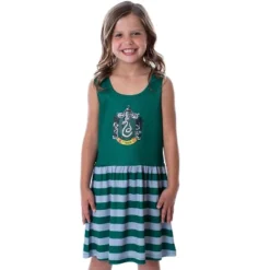 Harry Potter Girls All Houses Crest Logo Tank Stripe Accent Pajama Nightgown -Kids Clothing Store GUEST 0e13df9b 7363 406e a37b d481c7d788e6