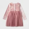 Girls' Adaptive Long Sleeve Star Velour To Tulle Dress - Cat & Jack™ Dusty Pink -Kids Clothing Store GUEST 1172dc8d 8dea 4b01 9e6f 1c60c6362e92