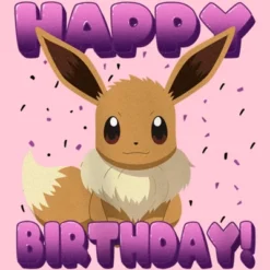 Girl's Pokemon Eevee Happy Birthday T-Shirt