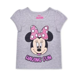 Disney Girls 3-Pack Minnie Mouse Having Fun Graphic Shirt, Zip Up Hoodie And Legging Pant Set For Kids