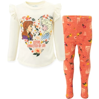 Disney Princess Anna Elsa Frozen Girls Graphic T-Shirt And Leggings Outfit Set Toddler To Big Kid 12 Disney Princess Anna Elsa Frozen Girls Graphic T-Shirt And Leggings Outfit Set Toddler To Big Kid - Image 10