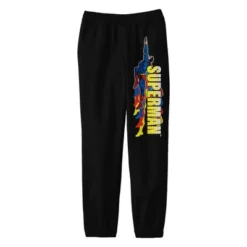 DC COMICS Superman Flying With Vertical Title Logo Youth Black Graphic Sweatpants -Kids Clothing Store GUEST 142aa9c6 f322 4f8a be2d d9a9f0fb5749