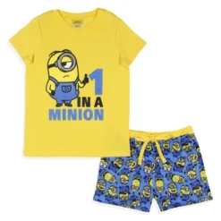 Despicable Me Girls' Movie Minions 1 In A Minion Sleep Pajama Set Shorts Multicolored -Kids Clothing Store GUEST 14319a53 8735 4482 9a4a d516f4838317