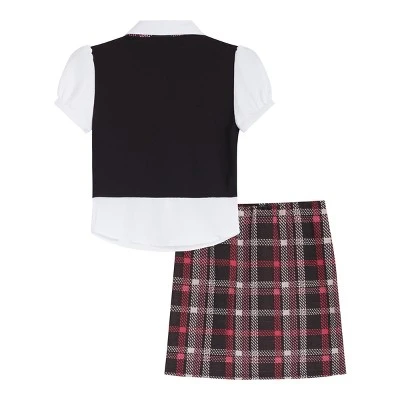 Beautees Girls' 2pc Set 2Fer Top With Tie And Skirt, 3 Beautees Girls' 2pc Set 2Fer Top With Tie And Skirt,