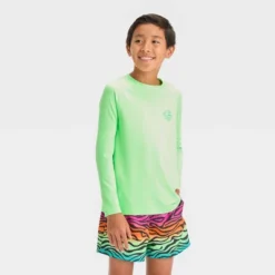 Boys' Long Sleeve Snappy Wave Rash Guard Top - Art Class™ Light Green -Kids Clothing Store GUEST 191f95a0 c031 4c45 986b d07fdcd3829c