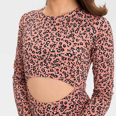 Girls' Leopard Spots One Piece Rash Guard - Art Class™ 3 Girls' Leopard Spots One Piece Rash Guard - Art Class™