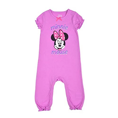 Disney Girl's 2-Pack Minnie Mouse Short Sleeve Baby Coverall Jumpsuit And Sleeveless Romper Set For Infant 5 Disney Girl's 2-Pack Minnie Mouse Short Sleeve Baby Coverall Jumpsuit And Sleeveless Romper Set For Infant - Image 3