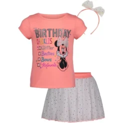Disney Minnie Mouse Graphic T-Shirt Tulle Skirt And Headband Set Pink/White -Kids Clothing Store GUEST 2042294a 4d44 4f4e a257 077ba5712d1c