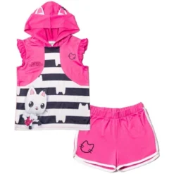 Dreamworks Gabby's Dollhouse Pandy Paws Kitty Fairy Girls Tank Top And Shorts Outfit Set Little Kid To Big Kid 16 Dreamworks Gabby's Dollhouse Pandy Paws Kitty Fairy Girls Tank Top And Shorts Outfit Set Little Kid To Big Kid -Kids Clothing Store GUEST 210eef84 e0cc 479e b2b1 64cb01f6e636