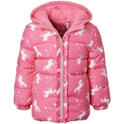 Pink Platinum Girls' Unicorn Puffer Jacket -Kids Clothing Store GUEST 22a92efe a28d 47f7 aeac 7b35f1848f94