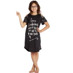 Intimo Big Girls' Harry Potter I Solemnly Swear Shoulder Cut Out Nightgown Black -Kids Clothing Store GUEST 26bcb8bb 4683 4de3 b747 2e034b025cd2