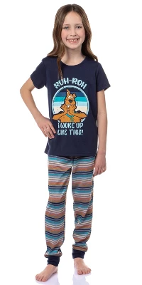 Scooby-Doo Girls' Ruh Roh I Woke Up Like This Jogger Sleep Pajama Set Multicolored