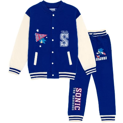 SEGA Sonic The Hedgehog Fleece Bomber Jacket And Jogger Pants Little Kid To Big Kid 8 SEGA Sonic The Hedgehog Fleece Bomber Jacket And Jogger Pants Little Kid To Big Kid - Image 6