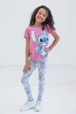 Disney Lilo & Stitch Girls T-Shirt And Leggings Outfit Set Little Kid To Big Kid