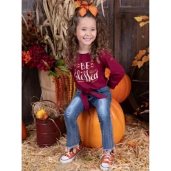 Girls Be Blessed Tassel Bell Bottom Jeans Set - Mia Belle Girls -Kids Clothing Store GUEST 2b4f9abb a3c3 4c33 82e6 2c170b743aea