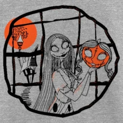Girl's The Nightmare Before Christmas Halloween Sally Pumpkin Sketch T-Shirt