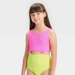 Girls' Solid One Piece Swimsuit - Art Class™ Pink -Kids Clothing Store GUEST 2b975034 5dfc 4019 a6c4 993e123feff0