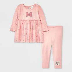 Baby Girls' Disney Mickey Mouse & Friends Polka Dots Top And Bottom Set - Pink -Kids Clothing Store GUEST 2dc18121 1fb7 4124 92e4 82ed30fa6e6f