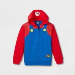 Boys' Nintendo Super Mario Cosplay Sweatshirt - Royal Blue/Red -Kids Clothing Store GUEST 2ed2e13e 3fa4 48e8 afab c37911cdad3c