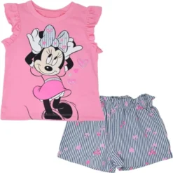Disney Minnie Mouse Baby Girls T-Shirt And Shorts Outfit Set Infant To Toddler -Kids Clothing Store GUEST 2fb6d2a6 9543 4af1 b38e 79b0b9f39aa6