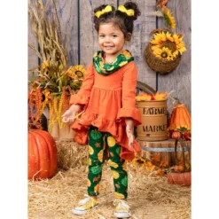 Girls Pumpkin Season Hi-Lo Tunic, Leggings & Scarf Set Mia Belle Girls, Orange, 10 11 Girls Pumpkin Season Hi-Lo Tunic, Leggings & Scarf Set Mia Belle Girls, Orange, 10 -Kids Clothing Store GUEST 30c3b471 40d8 42d4 a52f 2a15f817d528