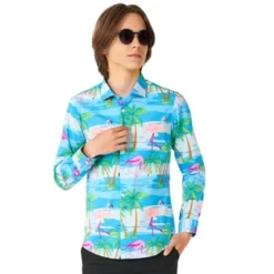 OppoSuits Teen Boys Shirt - Flaminguy - Multicolor -Kids Clothing Store GUEST 31833968 9583 45ba 9197 bf45a88e5c3e