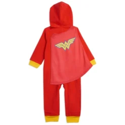 DC Comics Justice League Batgirl Supergirl Wonder Woman Girls Zip Up Costume Pajama Coverall And Cape Toddler To Little Kid -Kids Clothing Store GUEST 34120f5b 6b28 4444 8c6f 3ae3917055b4