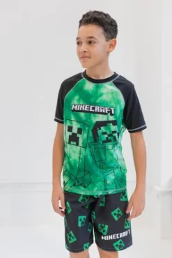 Minecraft Creeper Rash Guard Swim Shirt Little Kid To Big Kid -Kids Clothing Store GUEST 3543c525 292c 4f5d b35b 63950f802a01