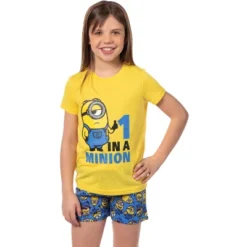Despicable Me Girls' Movie Minions 1 In A Minion Sleep Pajama Set Shorts Multicolored -Kids Clothing Store GUEST 36486784 855e 4fc3 821e dc0d24cb5c52