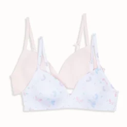 Hanes 2pk Wire Free Butterfly Printed Bra Pink/Purple -Kids Clothing Store GUEST 36dbe90f 7875 4dd4 9a90 bdd754700192