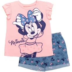 Disney Minnie Mouse Baby Girls T-Shirt And Shorts Outfit Set Infant To Toddler -Kids Clothing Store GUEST 36e29804 9dbc 4023 8c54 8be590cb89bb