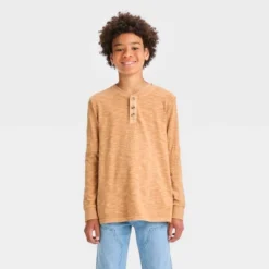 Boys' Long Sleeve Washed Henley T-Shirt - Art Class™ -Kids Clothing Store GUEST 38e6d5bb c211 44cc a5ce 8beaef82ca4c