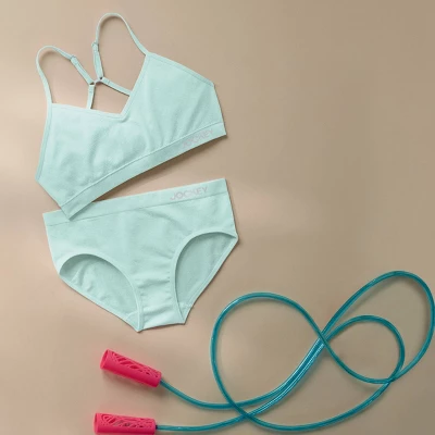 Jockey Generation™ Girls' 2pk Seamfree Bralette - Turquoise Blue/Teal Blue 4 Jockey Generation™ Girls' 2pk Seamfree Bralette - Turquoise Blue/Teal Blue - Image 2