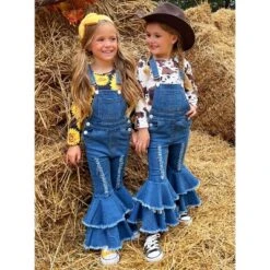 Girls Girl Power Flared Denim Overall Set - Mia Belle Girls 12 Girls Girl Power Flared Denim Overall Set - Mia Belle Girls -Kids Clothing Store GUEST 395adda4 c85d 44fd 95a5 fd33b1f9a51c