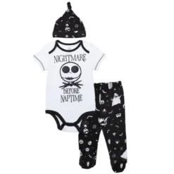 Disney Nightmare Before Christmas Zero Oogie Boogie Jack Skellington Baby Bodysuit Pants And Hat 3 Piece Outfit Set Newborn To Infant -Kids Clothing Store GUEST 3b11979c e54e 4730 8013 ae6e79ca725d